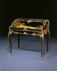 Ludvig XIV sluttande skrivbord, c.1750 (ormolu-monterad japansk lack & lack Martin)