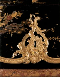 Kommode, ca 1745 (ormolu-monterad japansk lack & eboniserat trä)