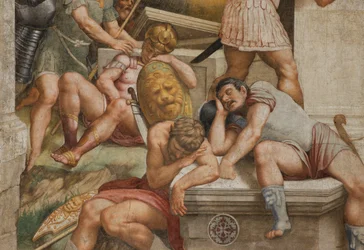 Counterfaccata, Bernardino Gatti, Uppståndelse 1529, detalj