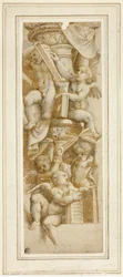 Fem Putti med böcker