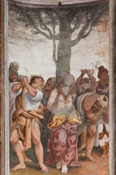 Detalj av Saint Catherines martyrskap (fresk)