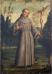 Sankt Franciskus av Assisi, ca 1545 (olja på panel monterad på duk)