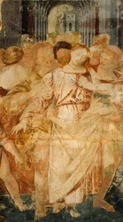The flagellation, av Bernardino Lanino (1511-1582)