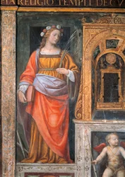 Italien, Milano, kyrkan San Maurizio al Monastero Maggiore, Sankta Cecilia