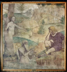Svårt konsulat av Driope och Tavaiano, ca 1514 (fristående fresk bärs på duk)