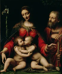 Den heliga familjen med spädbarnet St. John