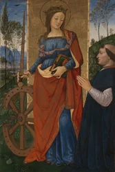 Saint Catherine of Alexandria med en donator, ca. 1480