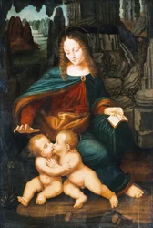 Madonna och barn med spädbarnet Saint John, ca. 1496.