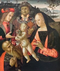 Adoration of the Magi (tempera på panel)