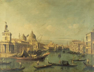 Ingång till Canal Grande, Venedig (olja på duk)