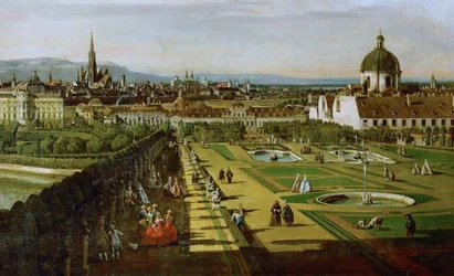 Tyska: Wien, vom Belvedere aus gesehen Vy över Wien från Belvedere