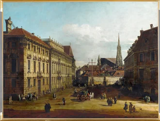 Lobkowitzplatz i Wien, Österrike (olja på duk)