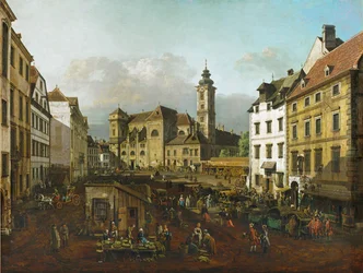 Freyung i Wien, Österrike, sett från sydost (olja på duk)