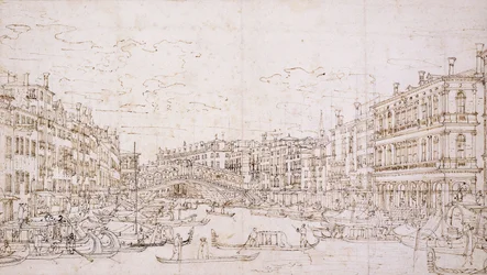 Canal Grande, Venedig, med Rialtobron från söder,