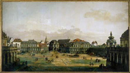 Zwingerhof i Dresden, Tyskland (olja på duk)