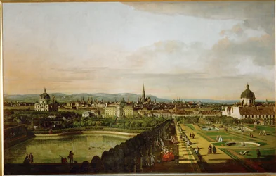 Wien sett från Belvedere ... (olja på duk)