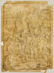 Illustration till scenen från Jerusalems befrielse (Gerusalemme Liberata)