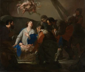 Bernardo Cavallino / Herdarnas tillbedjan, ca 1650