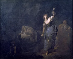 Judith med huvudet av Holofernes av Bernardo Cavallino (1616-1622-1654-1656), olja på duk