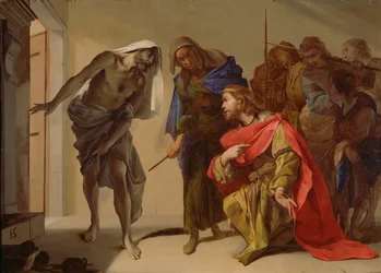 The Shade of Samuel åberopad av Saul, ca. 1655