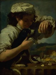 En pojke med en hund (Allegory of "Taste")