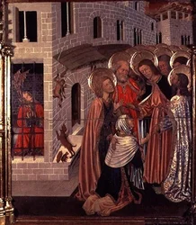 Healing of the Possessed, predella panel från förvandlingens altartavla