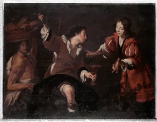 Joseph tolkar drömmarna (olja på duk