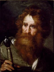 Saint Paul-målning av Bernardo Strozzi (1581-1644) Genes Gallery of Palazzo Rosso