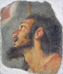 Johannes Döparens huvud, fragment från en fresk