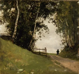 Swedish: Björklandskap ; Landskap med björkar Landscape with Birch Trees