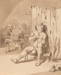 Berusad bonde på ett värdshus, 1775.