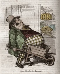 Obeite - Des Gourmands - bedrövlig effekt des floureux - gravyr i "La Physiologie du gout"" av Jean Anthelme Brillat Savarin (Brillat-Savarin)