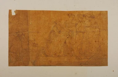 Andromache ohnmächtig beim Anblick von Hektors Leiche