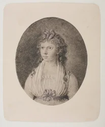 Porträtt av Maren Schou West, född Grønlund