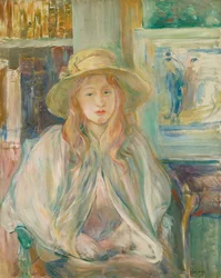 Flicka med stråhatt, 1892.