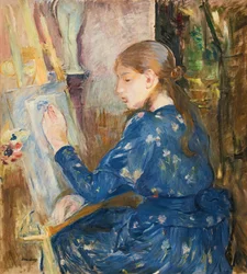 Ung flicka skriver, 1891.