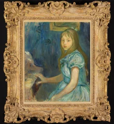 Lucie Léon vid pianot