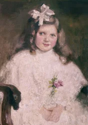 PORTRÄTT AV HANS DOTTER - 1800-talet - FRANSK IMPRESSIONISM
