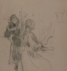 Studie för La Musique, 1893 (kol på lagt papper)
