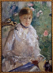 Sommar eller porträtt av flickmålning av Berthe Morisot