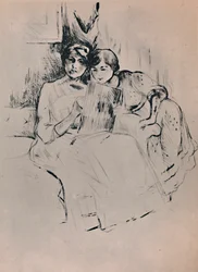 Ritningslektionen, ca 1888-1890, 1946.