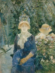 Kvinna i en trädgård, 188283.