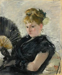 Kvinna med fläkt, 1876.