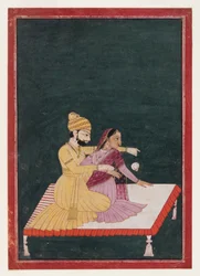 Harsha Hambira Kalyana Raga, före 1795 (wc & guld på papper)