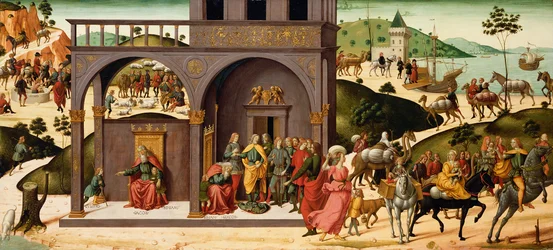 Berättelsen om Josef, ca 1485 (tempera och bladguld på pannå)