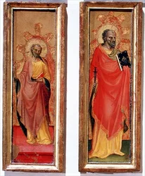 Två heliga apostlar (tempera på panel)