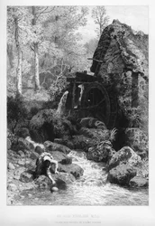 En gammal engelsk kvarn, 1800-tal.