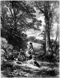 The Gleaners at the Stile, c1930-talet.