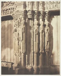 Chartres-katedralen, västra fasaden; kungliga portalen, centrala viken