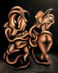 Adam & Eva, c.2020 (Akryl på duk)